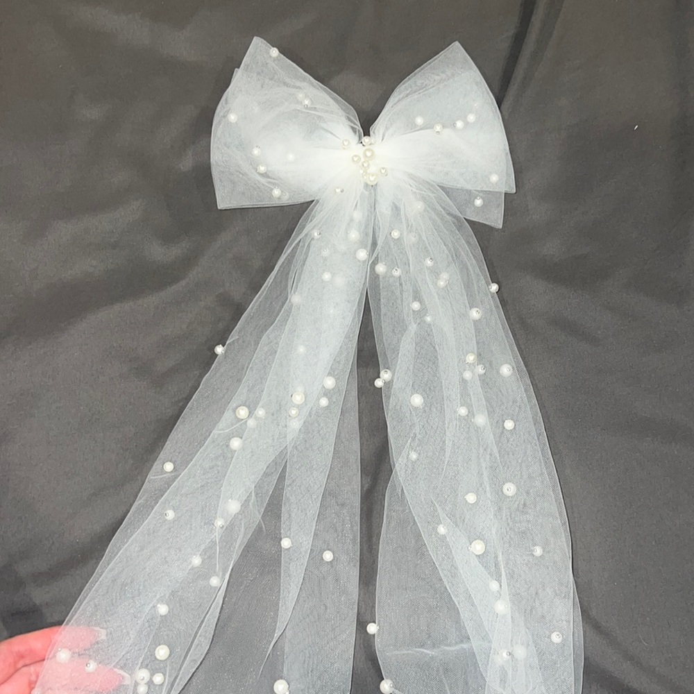Bridal Pearl Hair Bow